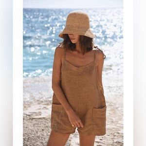 Franki Crotchet Raffia Bucket Hat- NWT